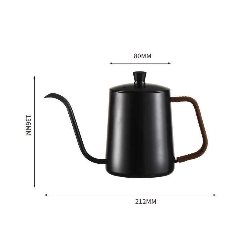 600ML Large Capacity 304 Stainless Steel Coffee Pot - The Crafted Cafe