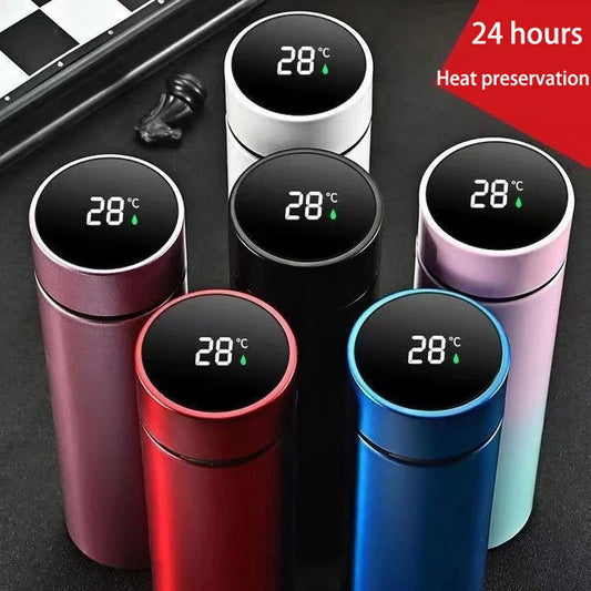 Digital Thermos Bottle Smart Cup With Temp. Display - The Crafted Cafe