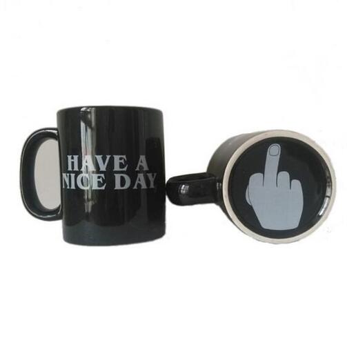 Have a Nice Day Coffee Mug Middle Finger Funny Cup - The Crafted Cafe