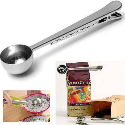 Home Multifunction Stainless Steel Coffee Scoop With Clip