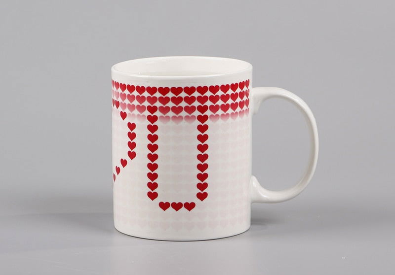 I love You Heat Sensitive Color Changing  Coffee Tea Mug - The Crafted Cafe