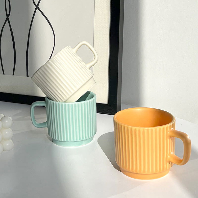 Macaron Candy-Colored Ceramic Mug Ins Style - The Crafted Cafe