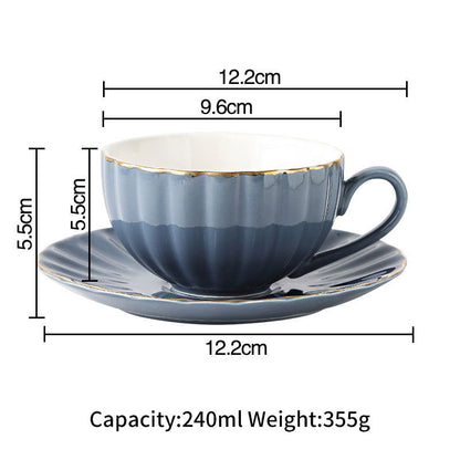 Nordic Style Ceramic British Afternoon Tea Cup Set - The Crafted Cafe