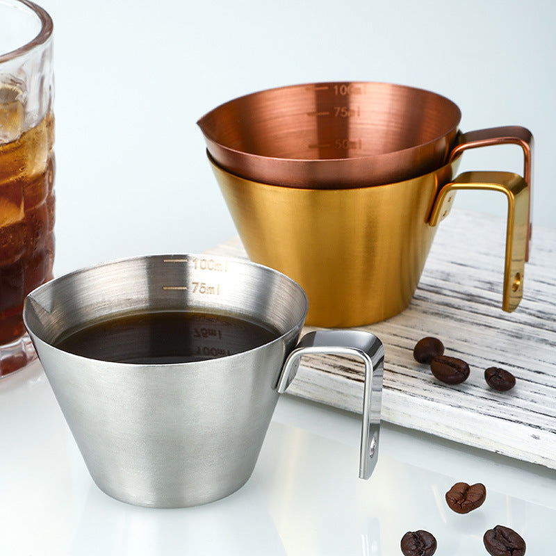 Stainless Steel 100ml Espresso Shot Cup - The Crafted Cafe