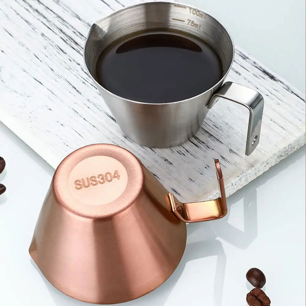 Stainless Steel 100ml Espresso Shot Cup - The Crafted Cafe