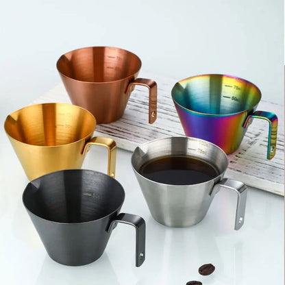 Stainless Steel 100ml Espresso Shot Cup - The Crafted Cafe