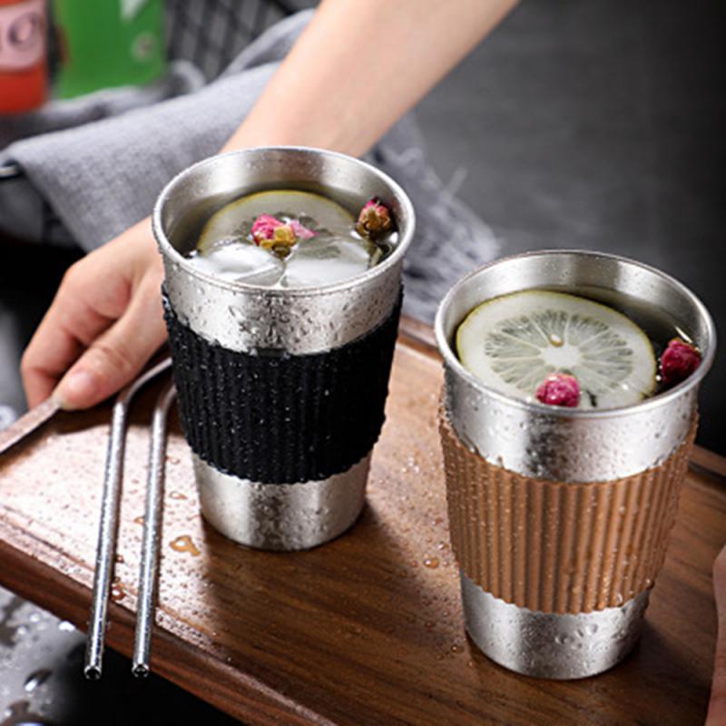 Stainless Steel Cup Coffee Cold Drink Mug Coffee Cup - The Crafted Cafe