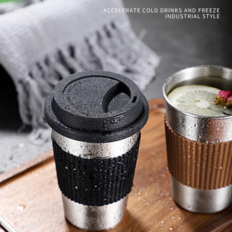 Stainless Steel Cup Coffee Cold Drink Mug Coffee Cup - The Crafted Cafe