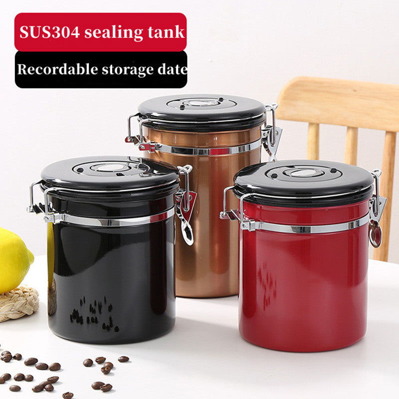 Stainless Steel Sealed Coffee & Tea Moisture Proof Storage - The Crafted Cafe