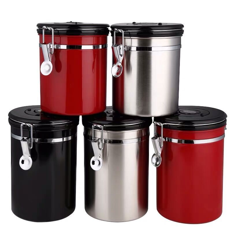 Stainless Steel Sealed Coffee & Tea Moisture Proof Storage - The Crafted Cafe