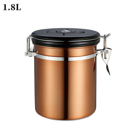 Stainless Steel Sealed Coffee & Tea Moisture Proof Storage - The Crafted Cafe